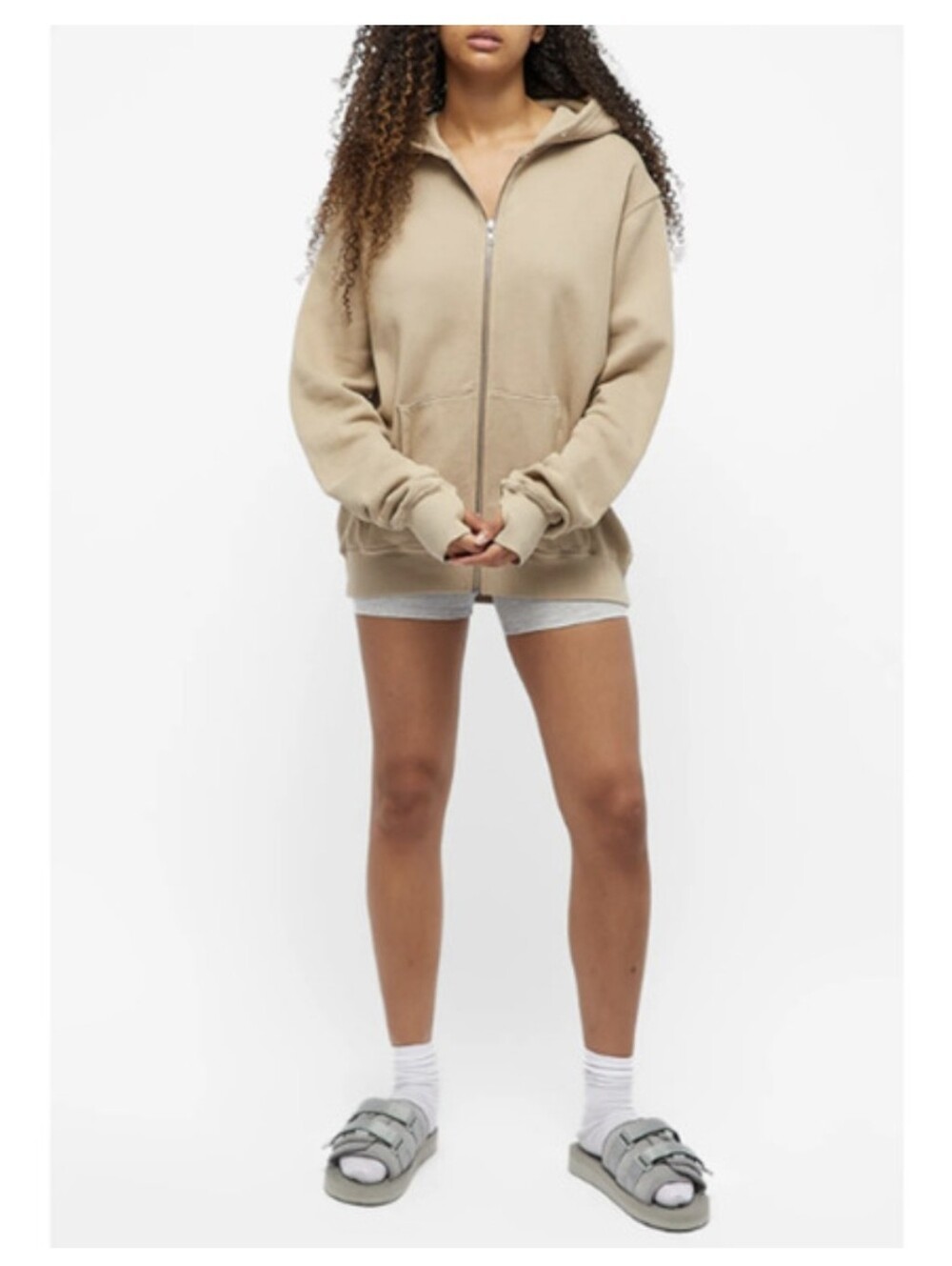Joah Brown Empire Zip Hoodie In Desert French Terry | O/S = S/M - Picture 10 of 15